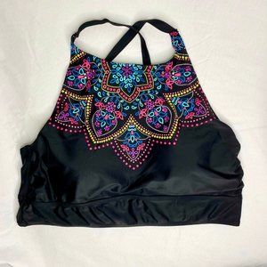 EUC Torrid High Neck Halter Bikini Top size 3